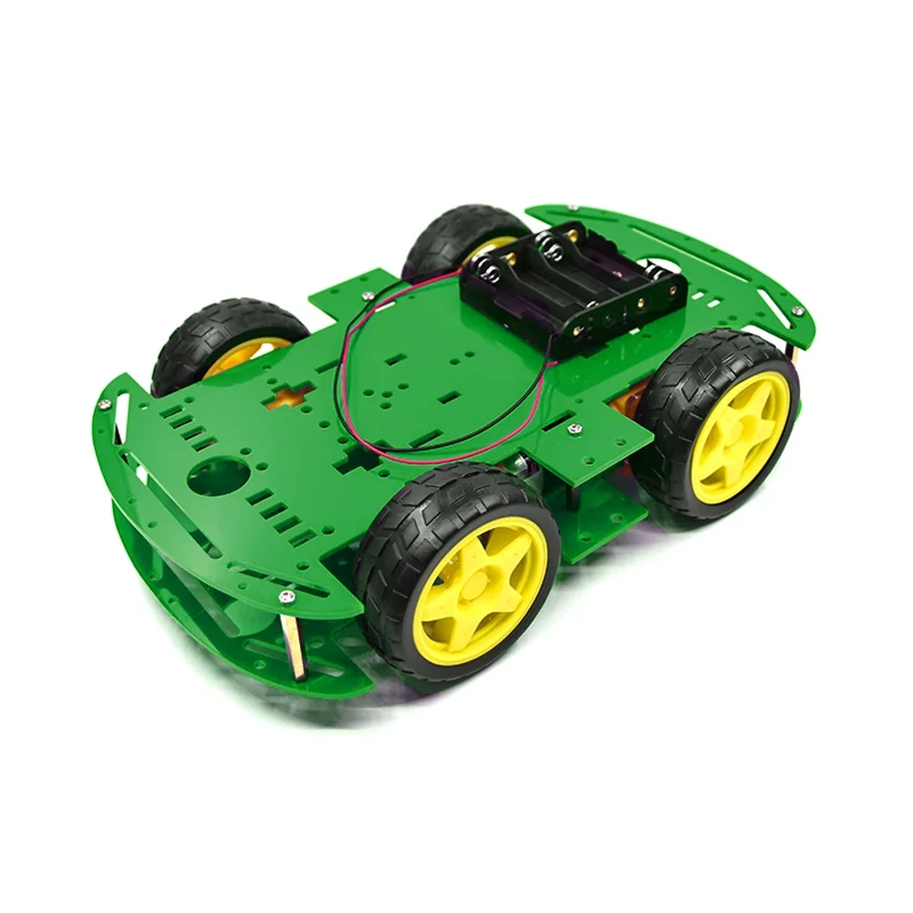 Precision-Controlled Smart Car Chassis Kit for Arduino with Encoder Gearmotor Support and Expandable Electronics Layout