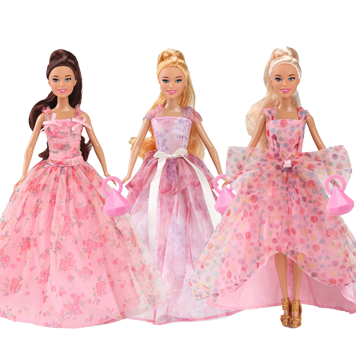 30cm 스위트 바비 프린세스 인형 장난감 패션 웨딩 드레스 + 인형 DIY 드레스업 장난감 소녀들 놀이집 장난감 1/6 액션 피규어 세트 선물