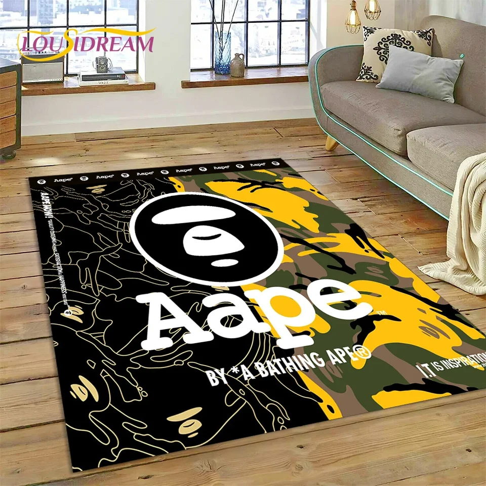3D Printing B-BAPE Fashion Rug Carpet for Living Room Bedroom Home