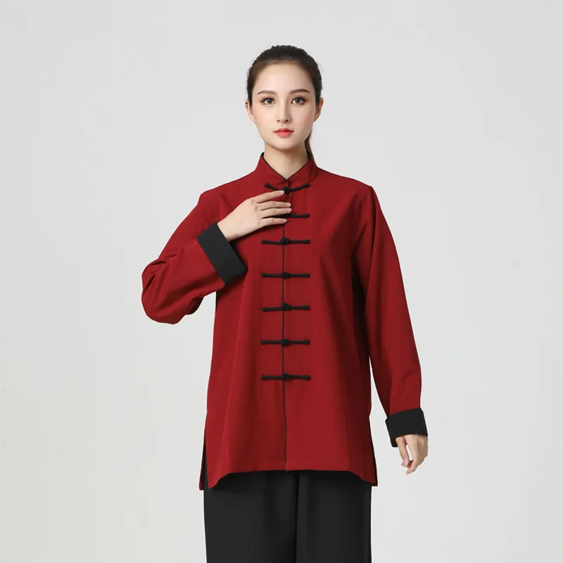 Women Tai Chi Clothes Wushu Kung Fu Uniform Martial Art Costumes Long Sleeve Morning Exercise Wing Chun Suit Chinese Style Hanfu