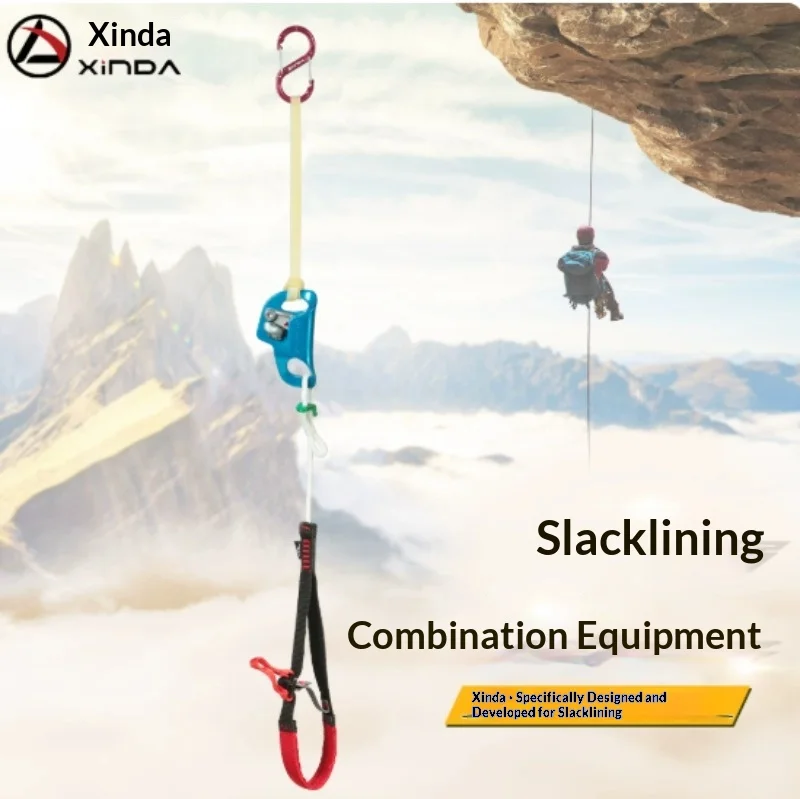 Xinda Outdoor Rock Climbing Ascender A Special Foot Strap for Walking Rope Professional Adjustable Webbing Loop Knee Climbing