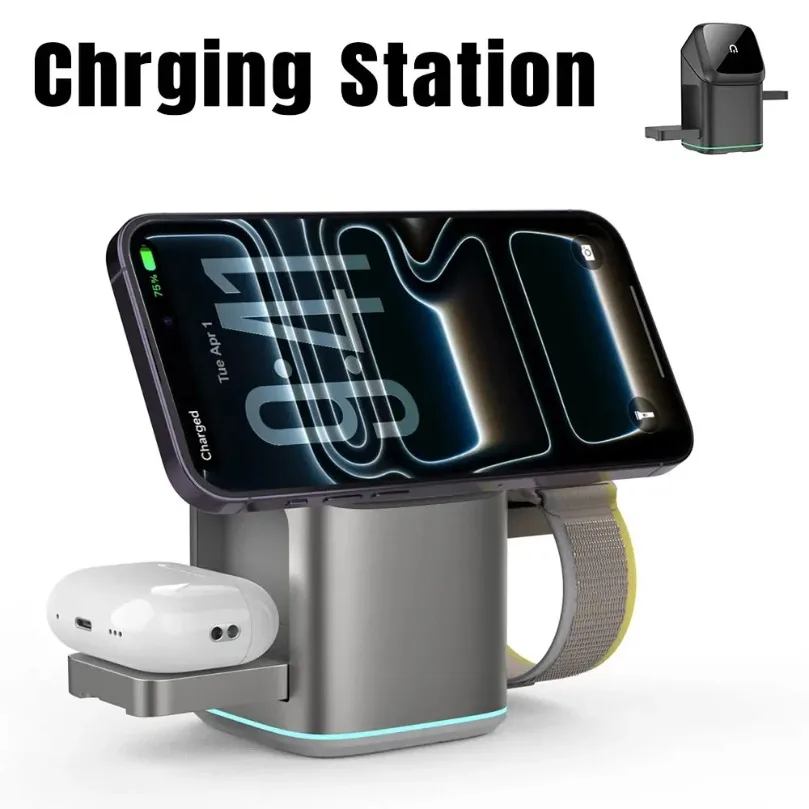 3-in-1回転式磁気ワイヤレス急速充電器マルチ充電ステーション-iphone-17～12、apple-watch-1-2se、airpods-pro充電対応