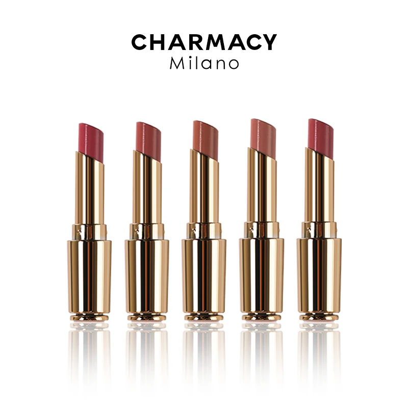 CHARMACY New Nude Lipsticks Moisturizing 8 Color Smooth Lip Stick Glossy Natural Lip Cream Longstay LIp Makeup Beauty Cosmetic