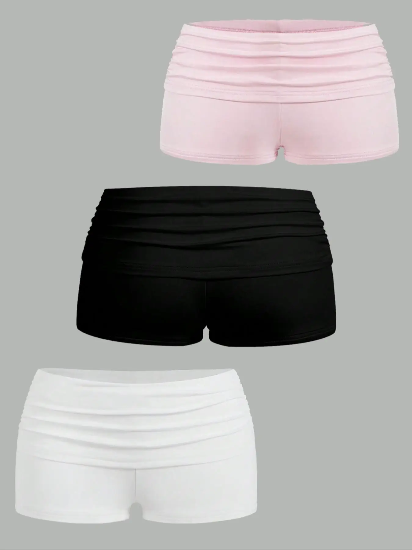 Women's casual shorts three-piece set