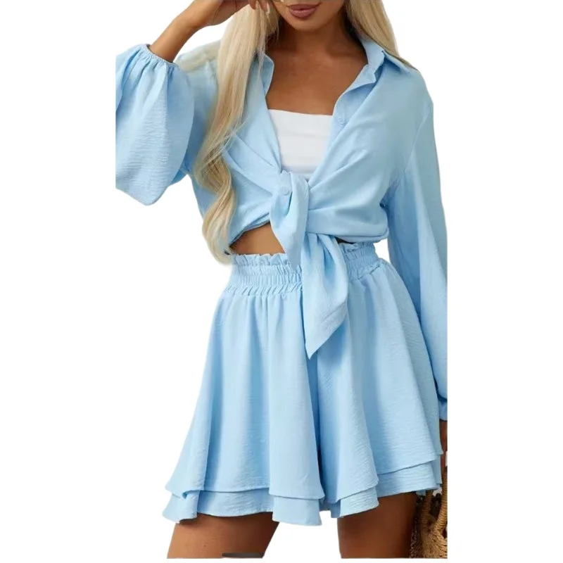 

Красивые повседневные свободные короткие комплекты для женщин, комплекты из 2 предметов, женская одежда, спа-праздничные мешковатые модные шорты, костюмы, лето 2026 г.