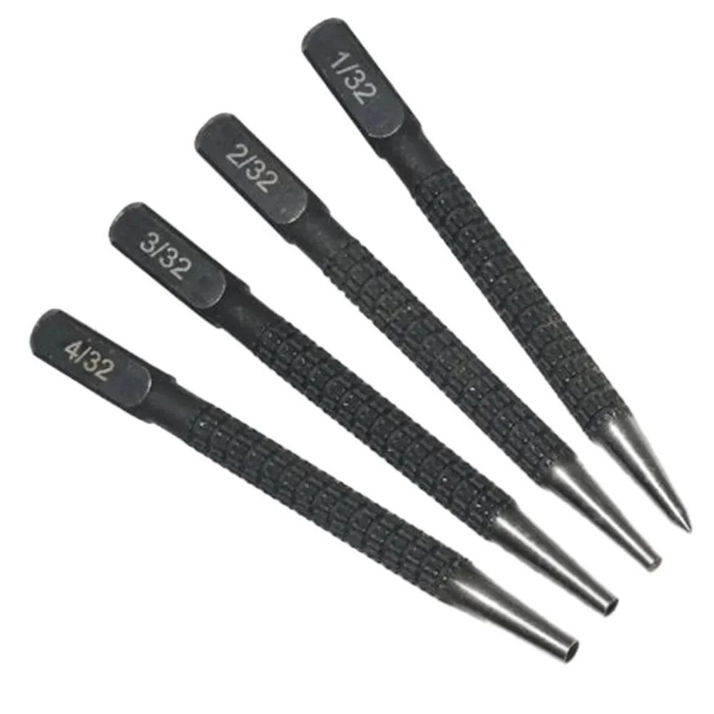 Center Punch Set 1/32 2/32 3/32 4/32 Inch Metal Center Punch For Wood Ceramic Tile Stainless Steel Metal Drilling Tool