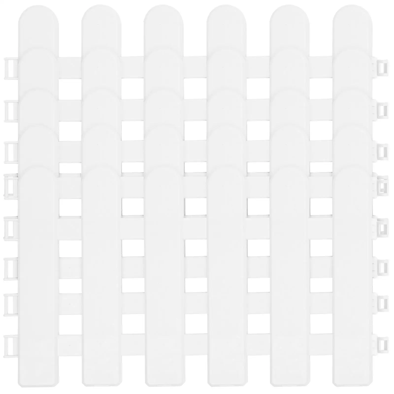 

5pcs PVC Decorative Small Fence White Garden Boundary Picket Fence Landscape Border Ornaments Holiday Displays Christmas Mini