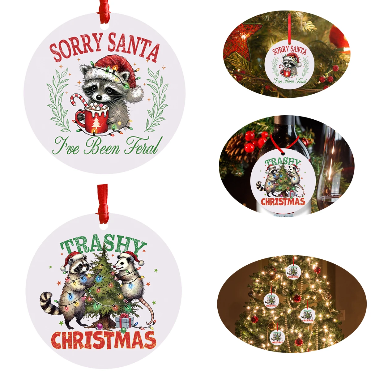 

1 шт., декоративная подвеска из акриловой смолы, с рисунком енота