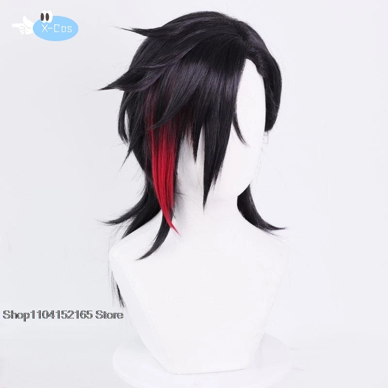 Jeu Arcane Saison 2 Vi Jinx Cosplay Perruque Cheveux Noirs et Rouges pour Femme Hommes Halloween Carnaval ixLOL Py Play Perruque