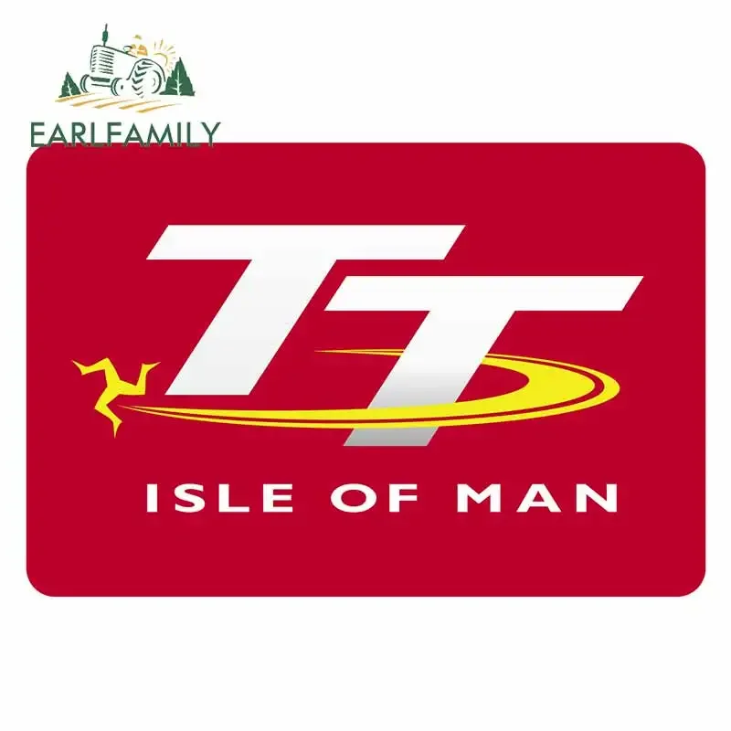 EARLFAMILY 13cm x 8.7cm for Isle of Man TT Funny Car Stickers Vinyl 3D Waterproof Suitable for VAN RV SUV Scratch-proof Decals