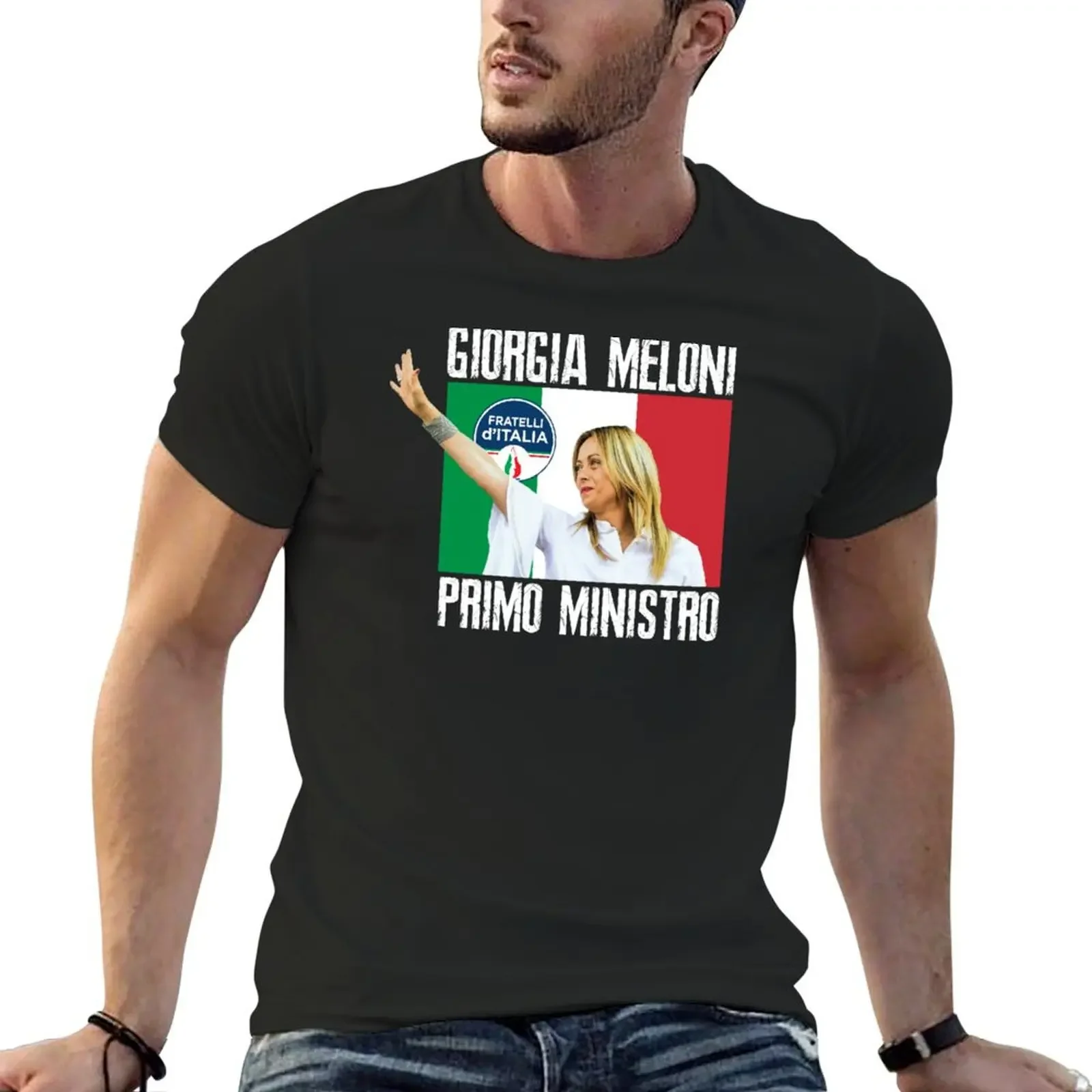 

Giorgia Meloni for Italy Prime Minister T-Shirt street wear boys whites vintage graphic tee mens fashion