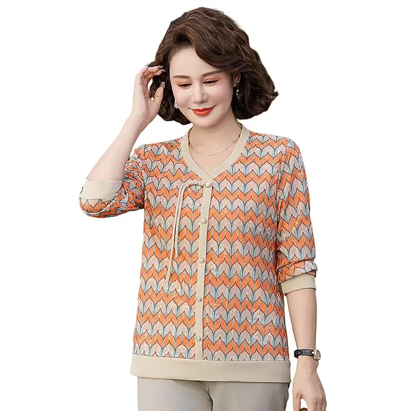 

New Chinese Style Women's Autumn Long Sleeve Base Shirt