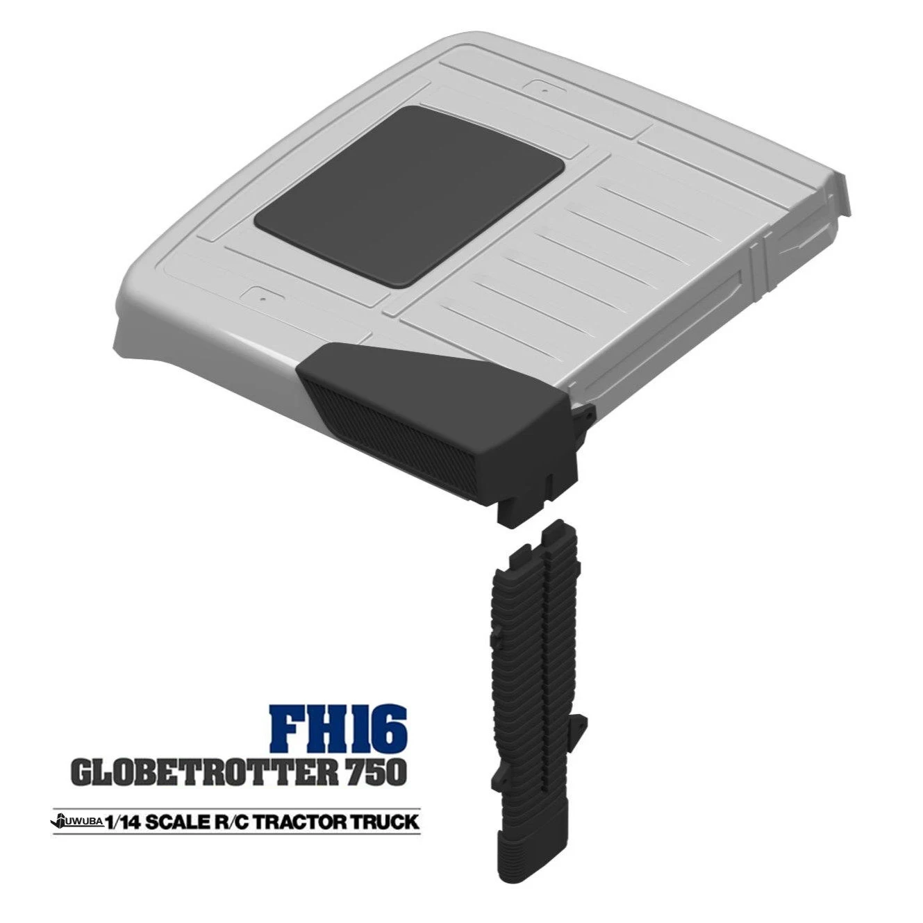 1/14 RC Truck Plastic Cab Low Top Roof Kit for 1/14 Tamiya RC Truck VOLVO FH16 56360 56375 Car Diy Toy Parts Accessories Upgrade