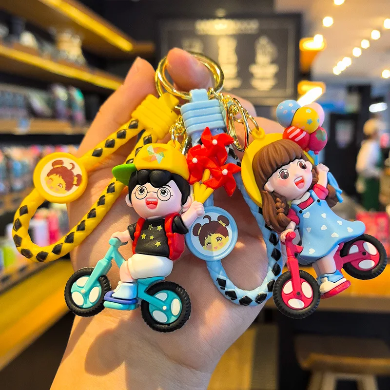 

Windmill Couple Doll Keychain Cute Cartoon Car Keychain Kawaii Cute Personalized Gifts Y2k Student Backpack Couple Small Gift