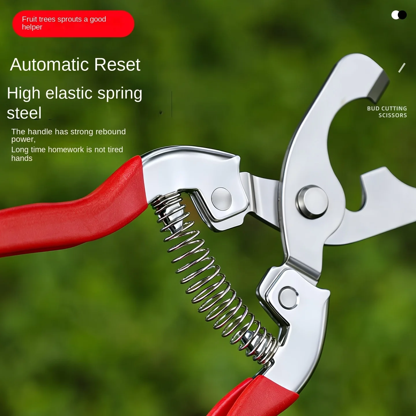 2-in-1 Professional Bark Girdling Shears Spring-Loaded Fruit Tree Budding Peeling Tool Gardening Pruning Shears for Spring