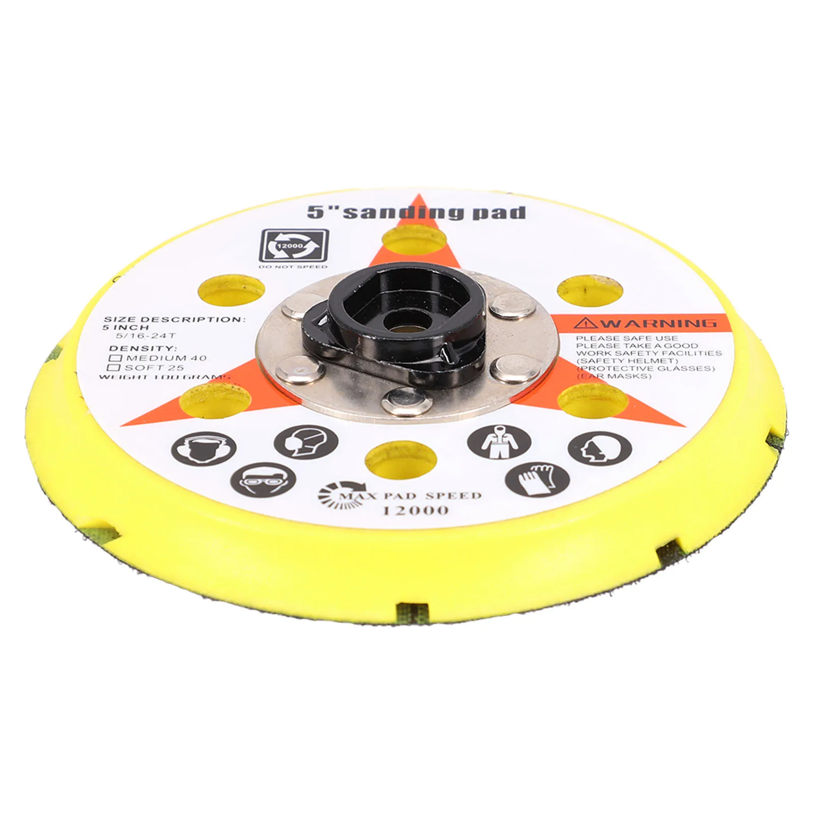 Backing Plate For Dual Action Polisher DA Polisher Backing Plate Back Holder 5 Inch 125mm 15Holes Polishing Pad