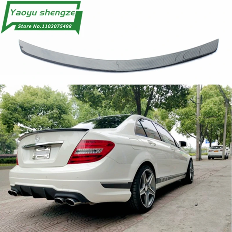 

Спойлер для Mercedes Benz W204 2008-2014 C-class C180 C200L C63 высококачественный спойлер из АБС-пластика для заднего крыла автомобиля