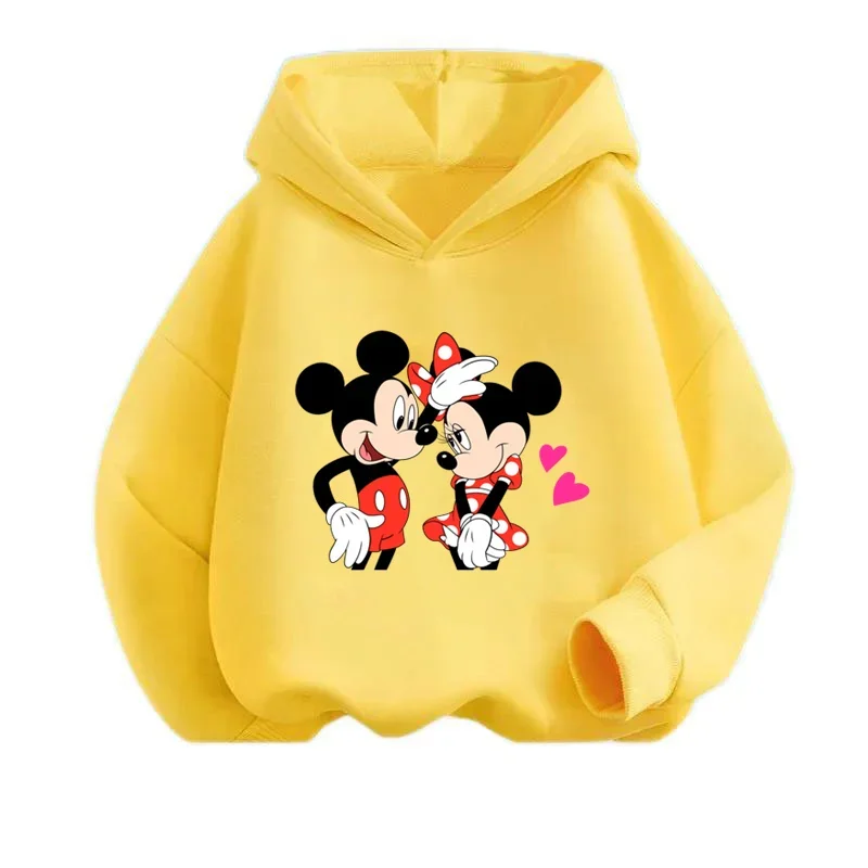 Mickey Minnie moletons para crianças, Baby Boys e Girls Pullover, Hoodies dos desenhos animados, Roupas infantis de primavera