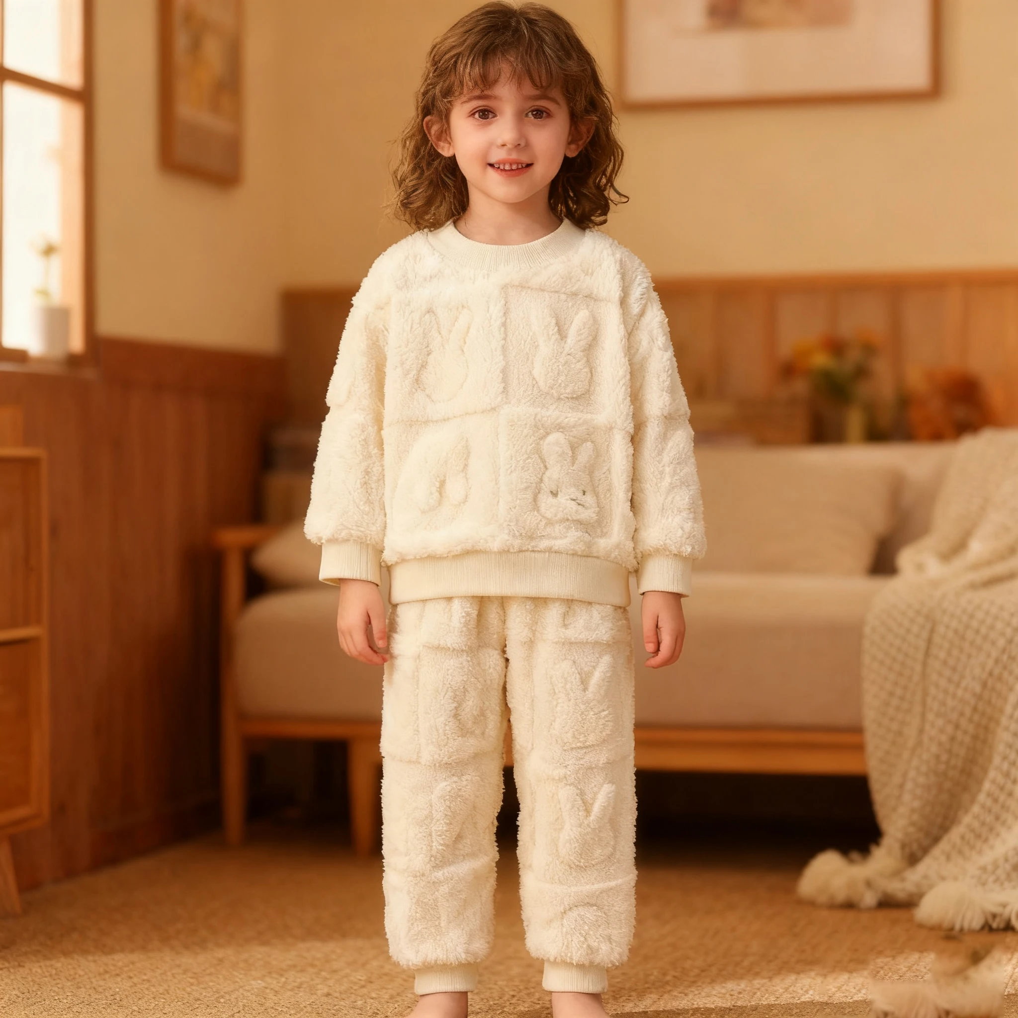 Kinder Pyjama Sets Tops + Hosen 2Pcs Kinder Pyjamas Winter Mädchen Kleidung Sets Bequeme Kinder Kleidung Jungen Nachtwäsche