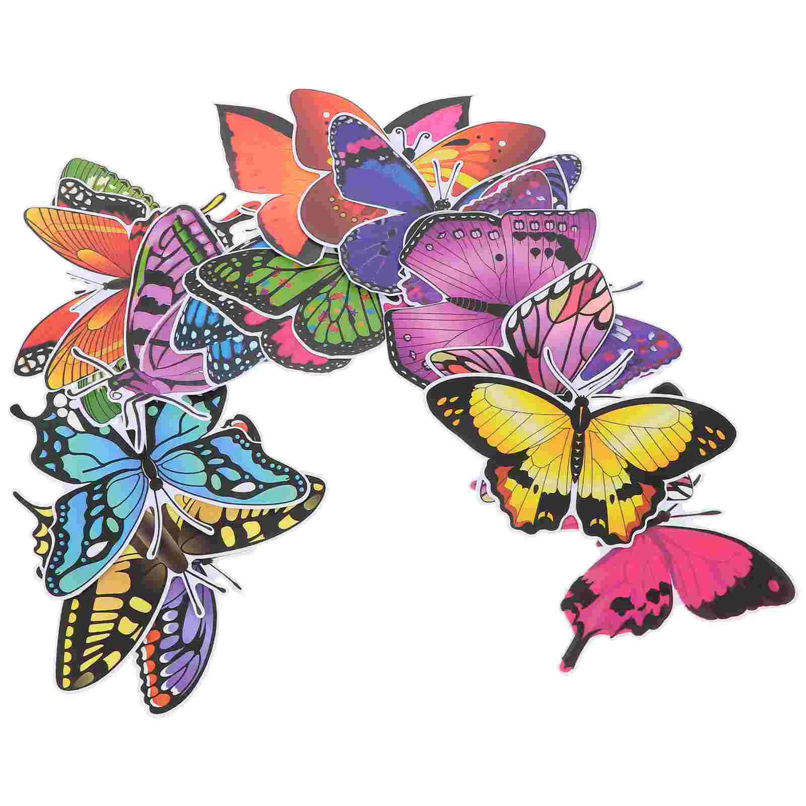 20 Pcs Butterfly Window Sticker Stickers Birds Avoiding Decals Anti-Collision Clings Shapes