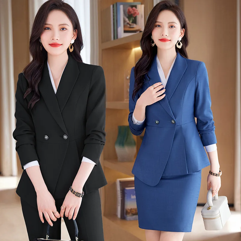 

Senior Sense Suit Women's Spring and Autumn Formal Wear High-End Business Wear Case Customer Service Hotel Front Stage Work Wear