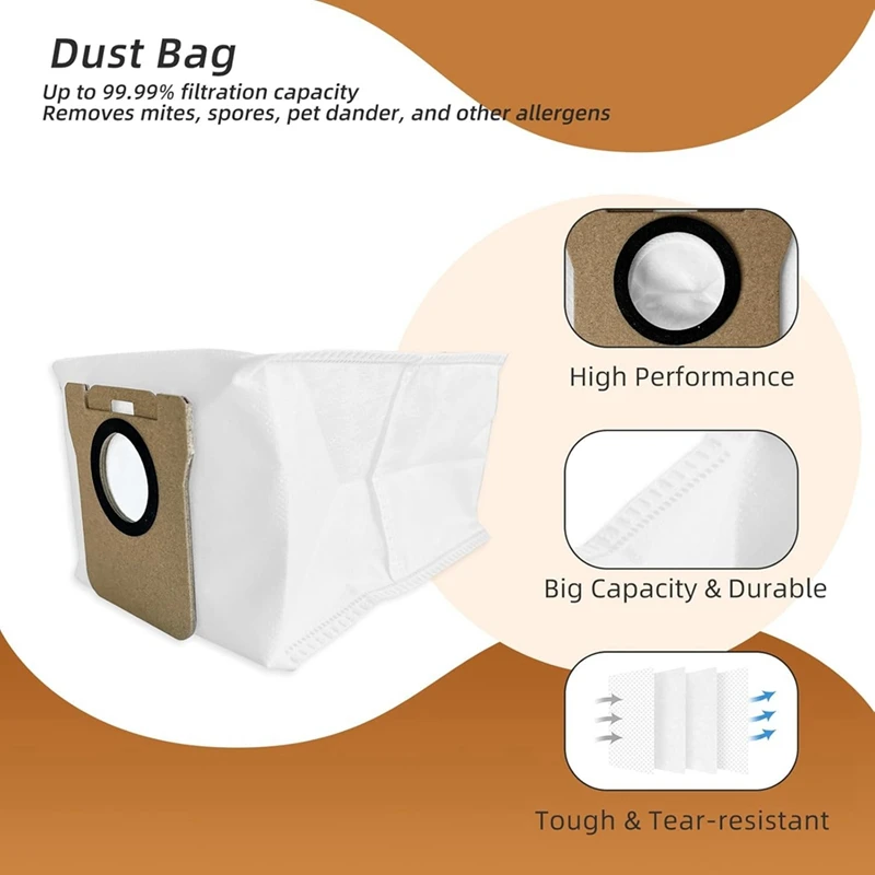 For Dreame L10s Ultra/L10 Ultra, For Xiaomi Robot Vacuum X20+ Plus Vacuum Main Side Brush Hepa Filter Mop Cloth Dust Bag