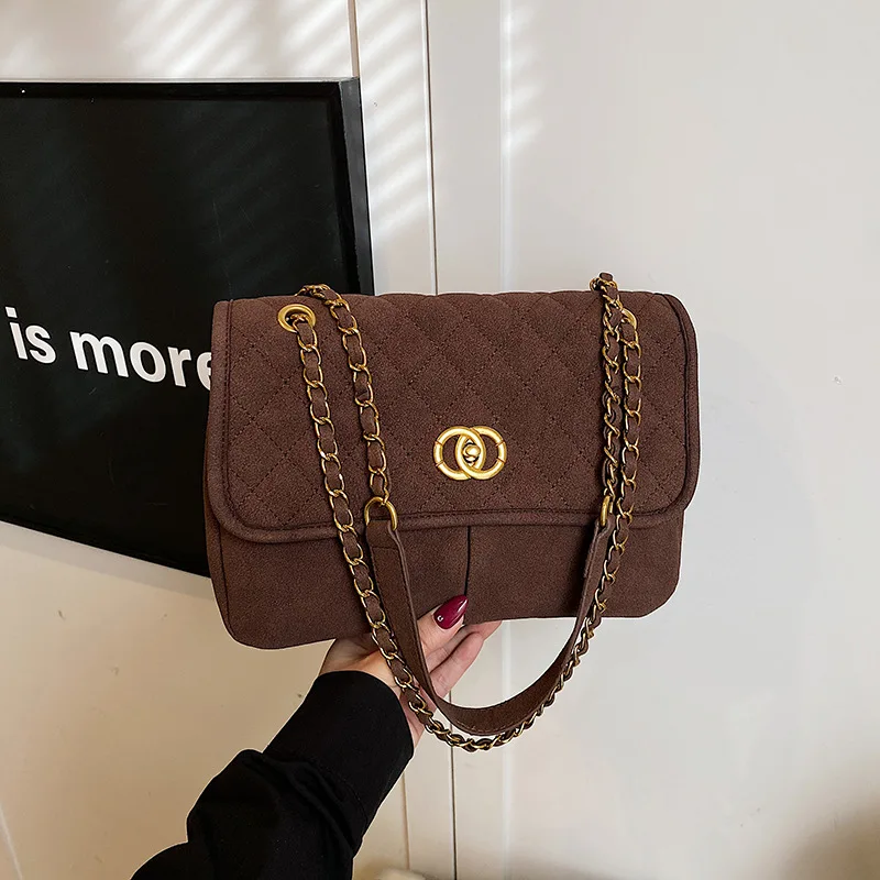 

2025 Autumn Winter Vintage Square Bag, Minimalist Shoulder Purse for Women, Casual Crossbody Tote, Textured Day to Night Bag