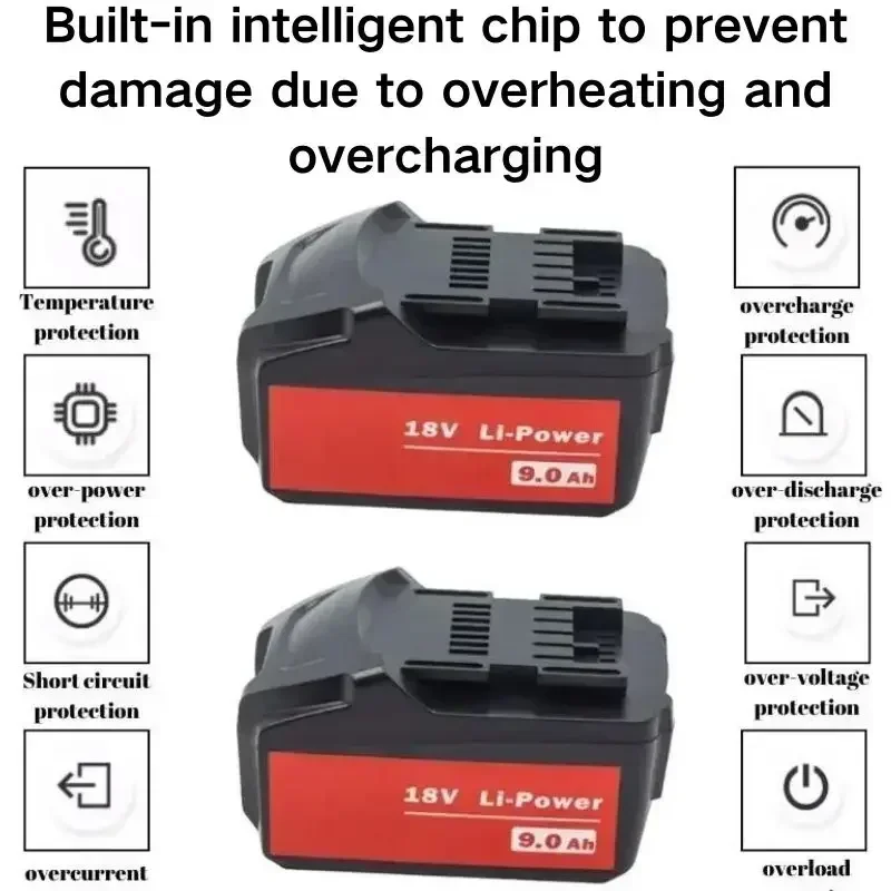 New 18V 6Ah 9Ah Li Battery For Metabo Cordless Power Tool Drill Drivers Wrench Hammers,Metabo 18V 625592000 625591000