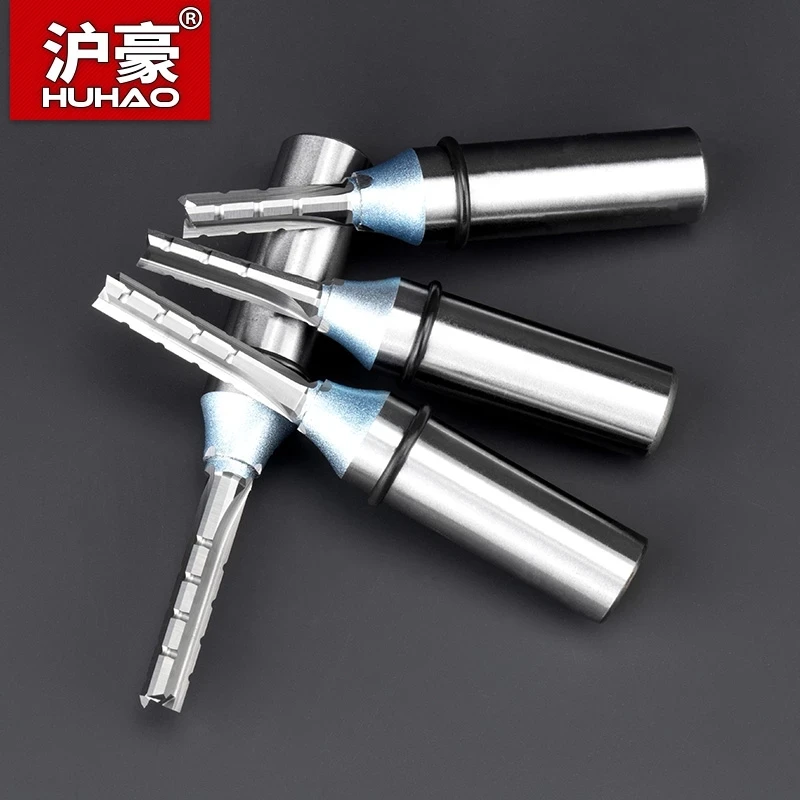 HUHAO 12.7mm 3 Flutes TCT Trimming Straight Milling Cutter For MDF Plywood Chipboard Hard Wood Drill Engraving Router Bit Endmil