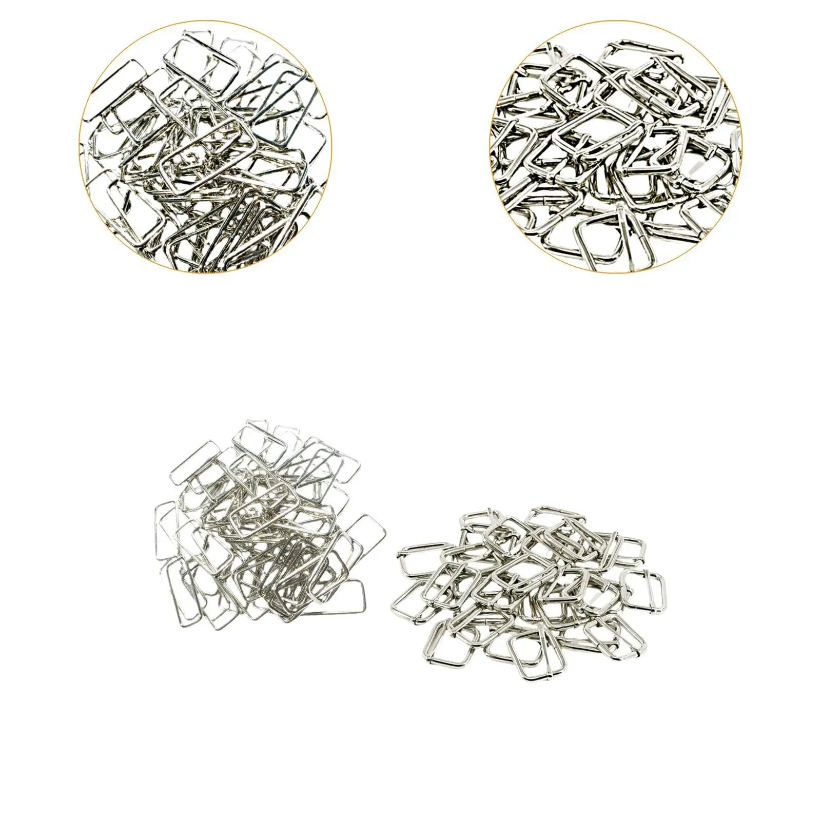 

Adjustable Metal Rectangle Buckle Iron Strap Slider for Backpack Luggage Belt DIY Crafting and Bag Fasteners