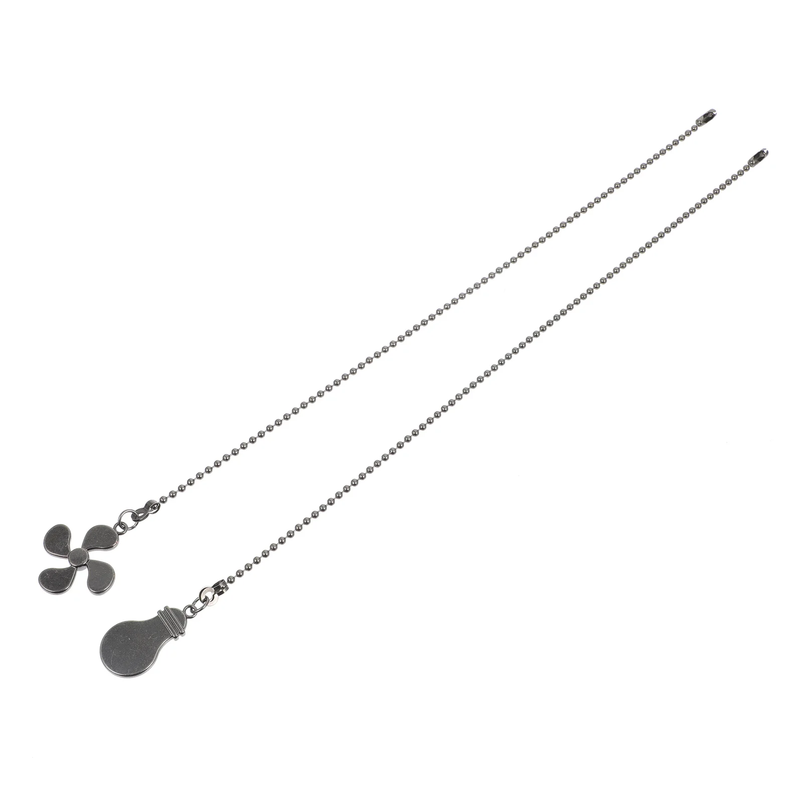 

2Pcs Black Beaded Ball Pulls Ceiling Fan Chain Pendant Light Hanging Extension for Fans Lighting Accessories Zinc Alloy Durable