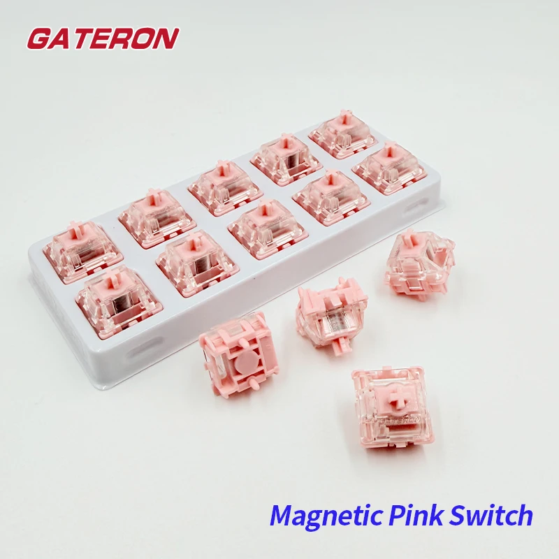 

Gateron Magnetic Pink Switch KS-20 SMD RGB DIY Customized Mechanical Keyboard Hall Sensor Free Setting Pre Travel