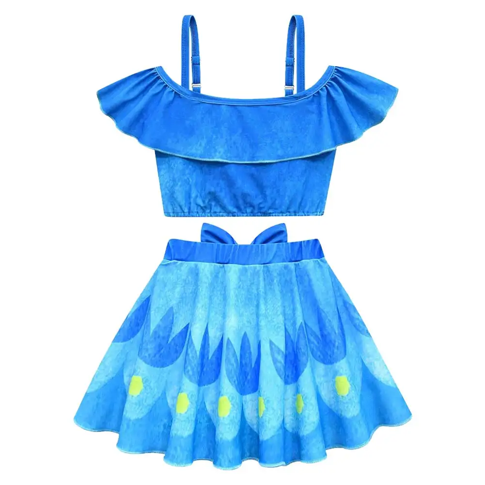 Poppy Cosplay Child Girls Fantasy Swimsuit Swimwear Cartoon Trolls Costume Disguise Kids Roleplay Fantasia Outfits Children