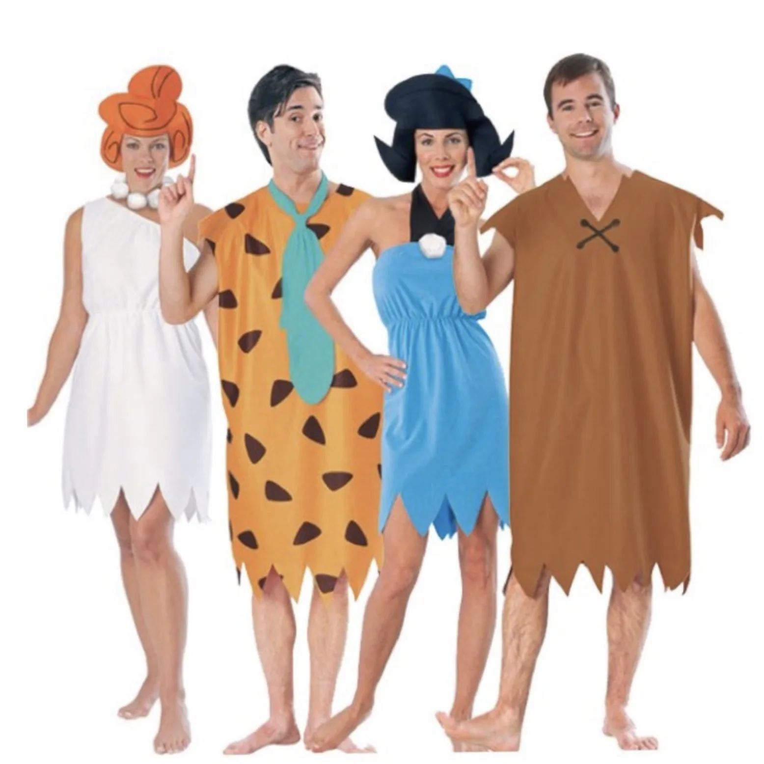 

Women Men Flintstone Cosplay Halloween Costume Tv&Movie Role Play Dress and One Piece Set for Adults Party Carnival Wear