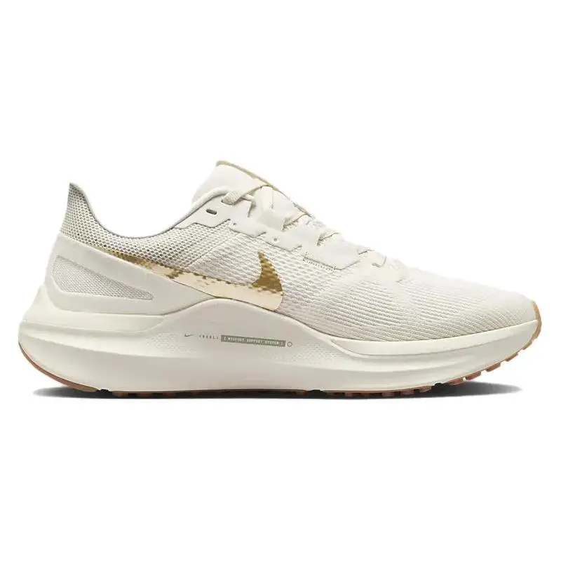 Nike Nike Zoom Structure 25 Running Shoes Women's Low-top Beige/gold Sneakers shoes DJ7884-007