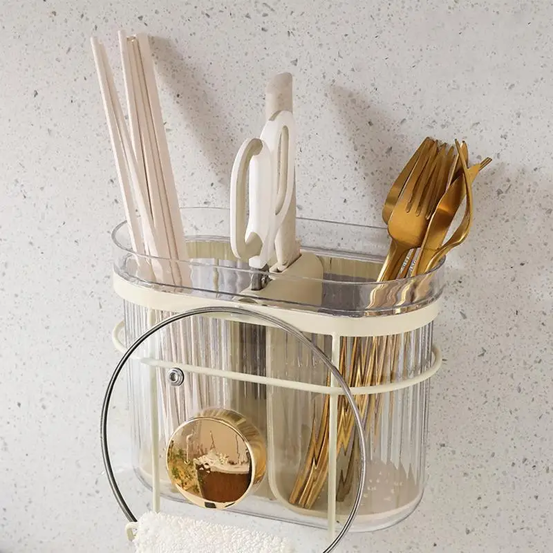 

Silverware Drying Basket Wall Mount Cutlery Drainer Utensil Holder Space Saving Kitchen Cutlery Organizer Cooking Utensil Holder