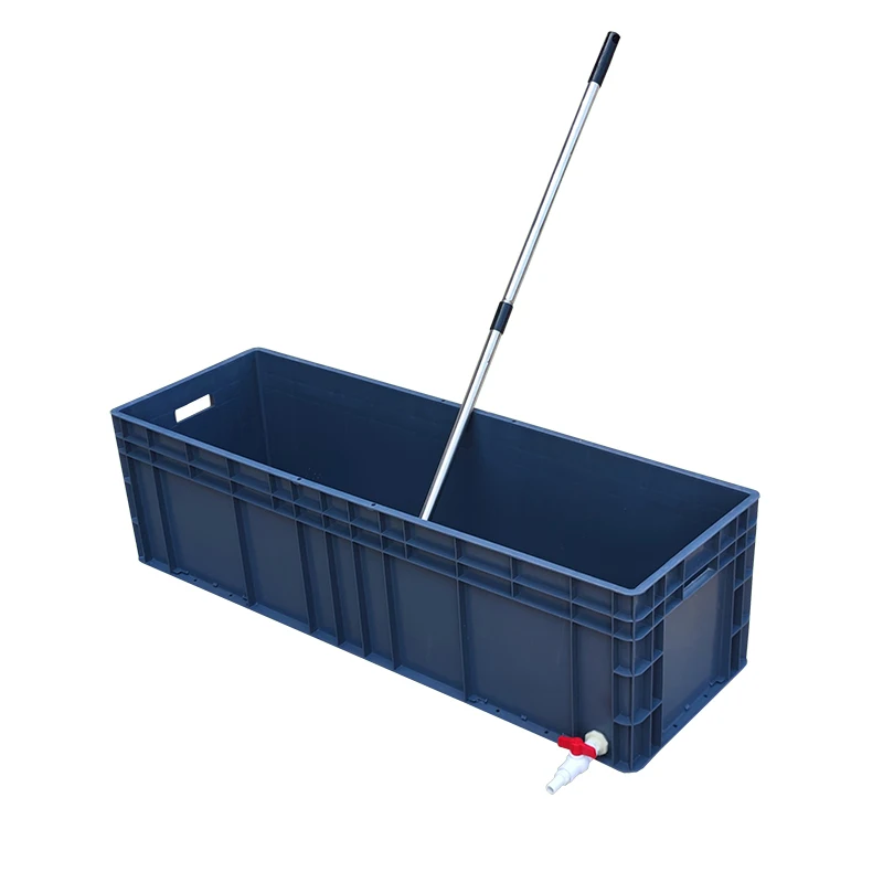 Heavy-duty Commercial Grade Rectangular Property Cleaning Bucket with Swivel Wheels for Factory Floor Mops and Mop Buckets