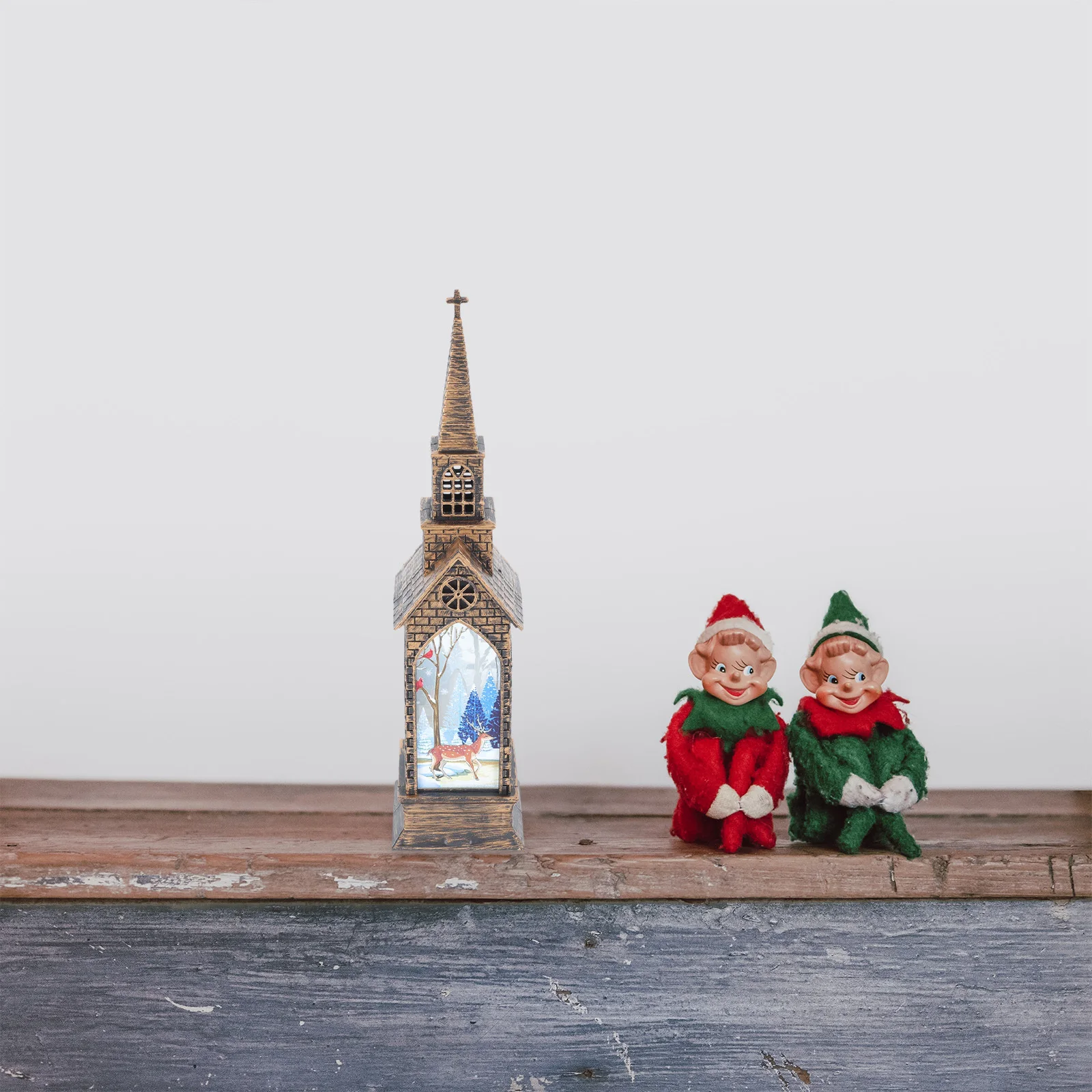 

1Pcs LED Luminous Small House Ornament Christmas Night Light Desktop Decor Christmas Party Decoration Gift Small House Ornament