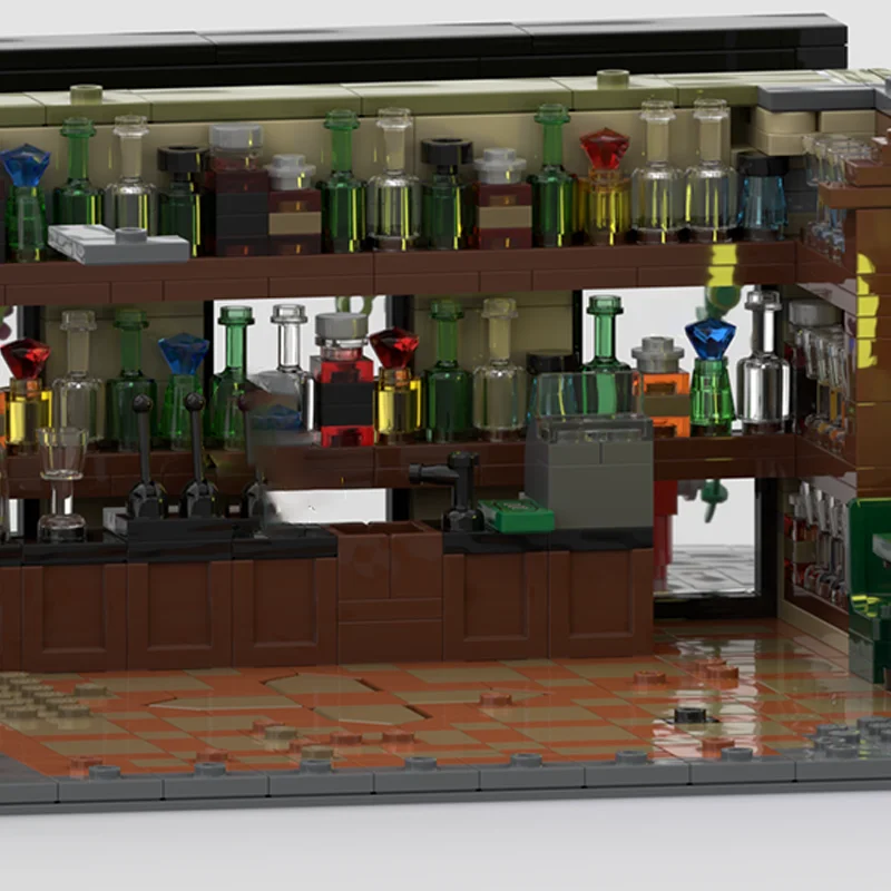 4483 قطعة MOC نيو أورليانز كوكتيل بار وحدات نموذج ألعاب مكعبات البناء العمارة هدية الكريسماس لتقوم بها بنفسك فكرة إبداعية عيد ميلاد