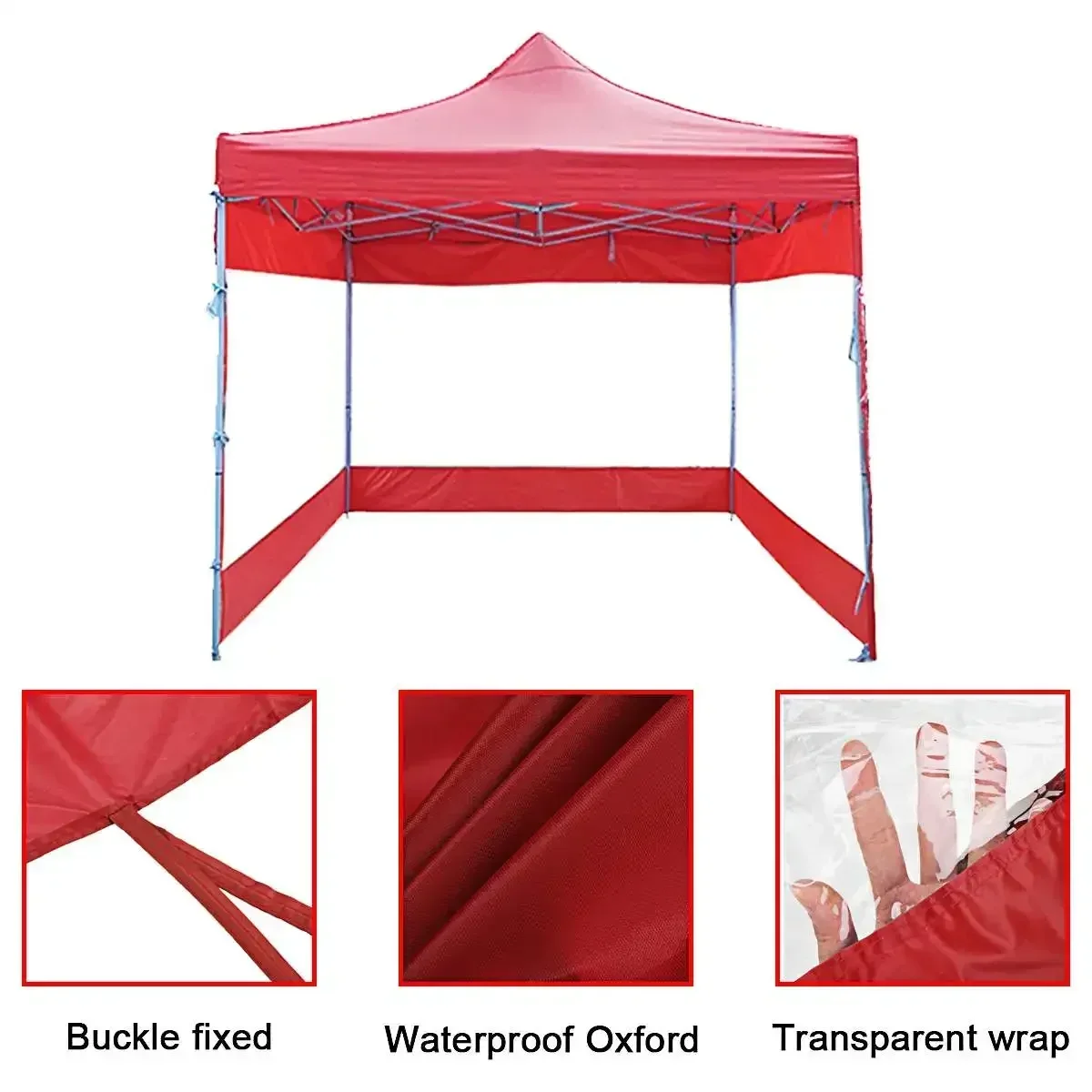 

DIY Multi Size Thicken Rainproof Portable Only Side Wall Canopy Waterproof Outdoor Oxford Cloth Garden Party Shade Tents Pergola