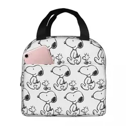 Snoopy Woodstock Walk Insulated Lunch Bags Cartoon Meal Container borsa termica Lunch Box Tote School Travel Food Handbags