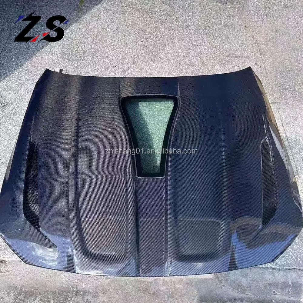 ZS High quality Transparent IMP style carbon fiber car hood for  M3 M4 G80 G82 carbon fiber engine cover