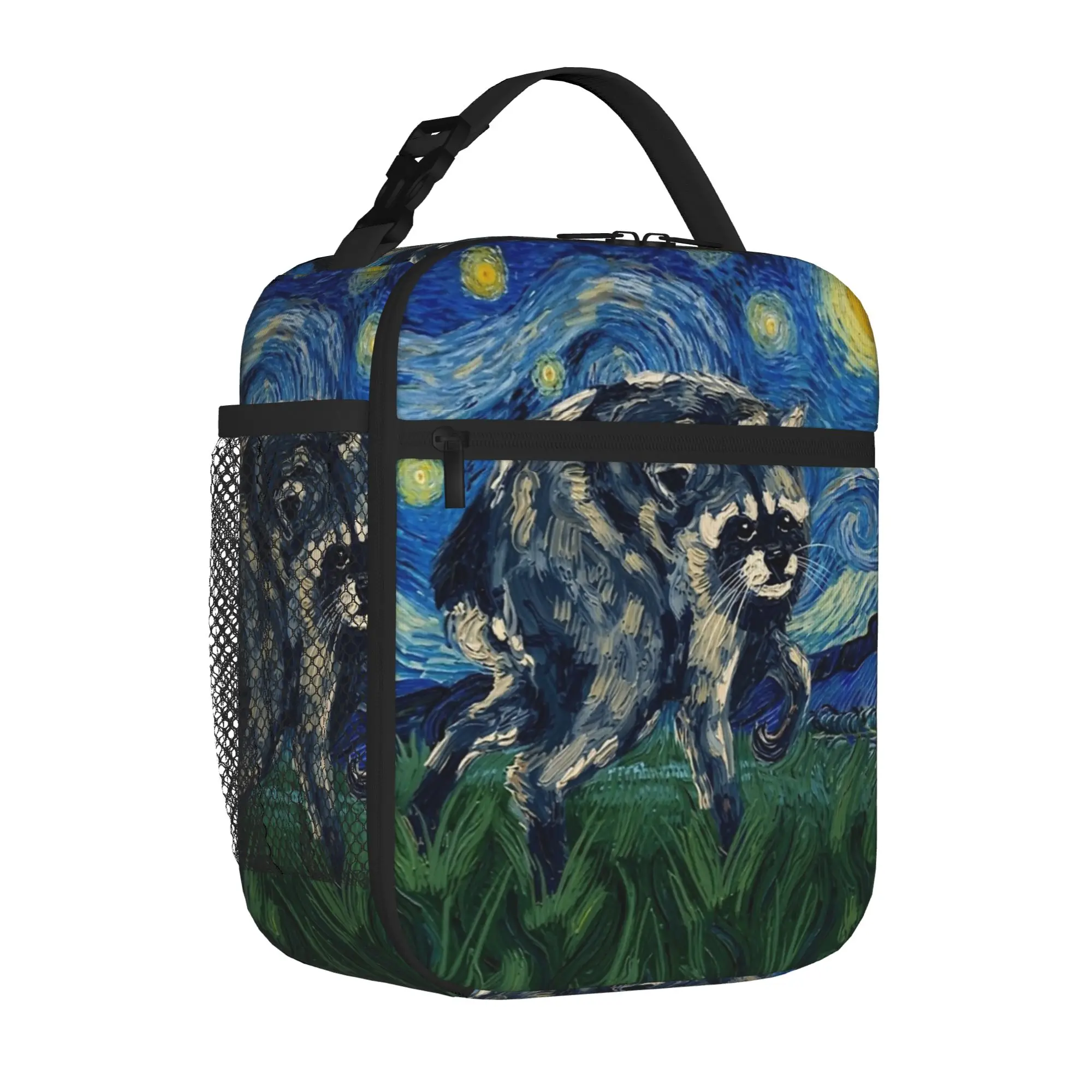 Jimothy Van Gogh Art Starry Night Parody Thermal Insulated Lunch Bags for Work  Reusable Bento Box Thermal Cooler Lunch Boxes