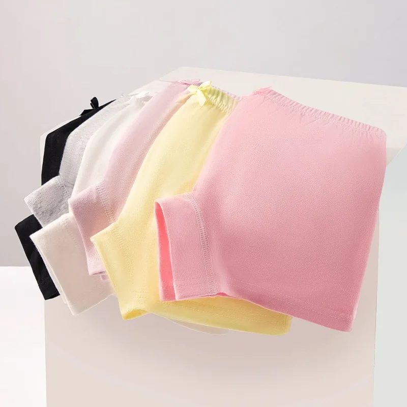 Girl Safety Pants Sweet Solid Color Underwear Girls' Thin Underwear Pure Cotton Boxer Shorts Girl Underwear  Baby Leggings Girls view 2