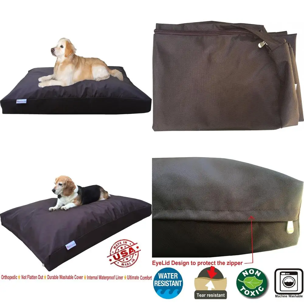 

xxl orthopedic memory foam dog bed for large dogs with waterproof lining and washable cover
