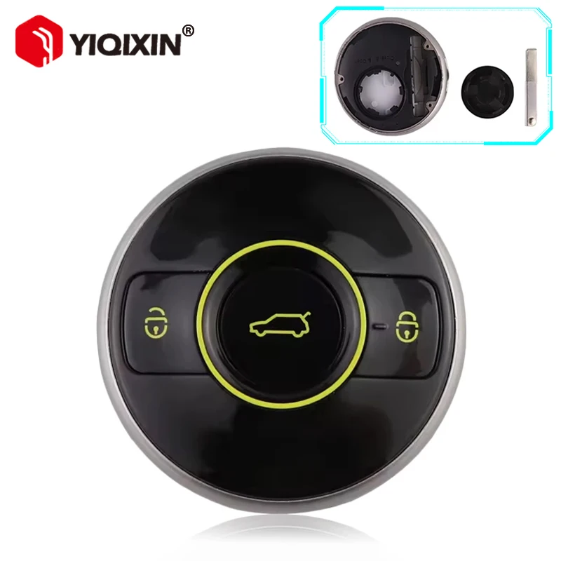 เคสกุญแจรีโมทรถยนต์อัจฉริยะ 3 ปุ่ม YIQIXIN สำหรับ Mercedes Benz SMART Fortwo BRABUS 2022 2023  ไม่มีโลโก้  แบบไม่ใช้กุญแจ