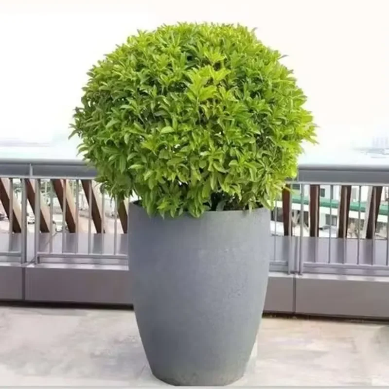 for Light Luxury Creative Traditional Style Powder Coated Magnesium Mud Flower Pot for Home Garden Factory Customized