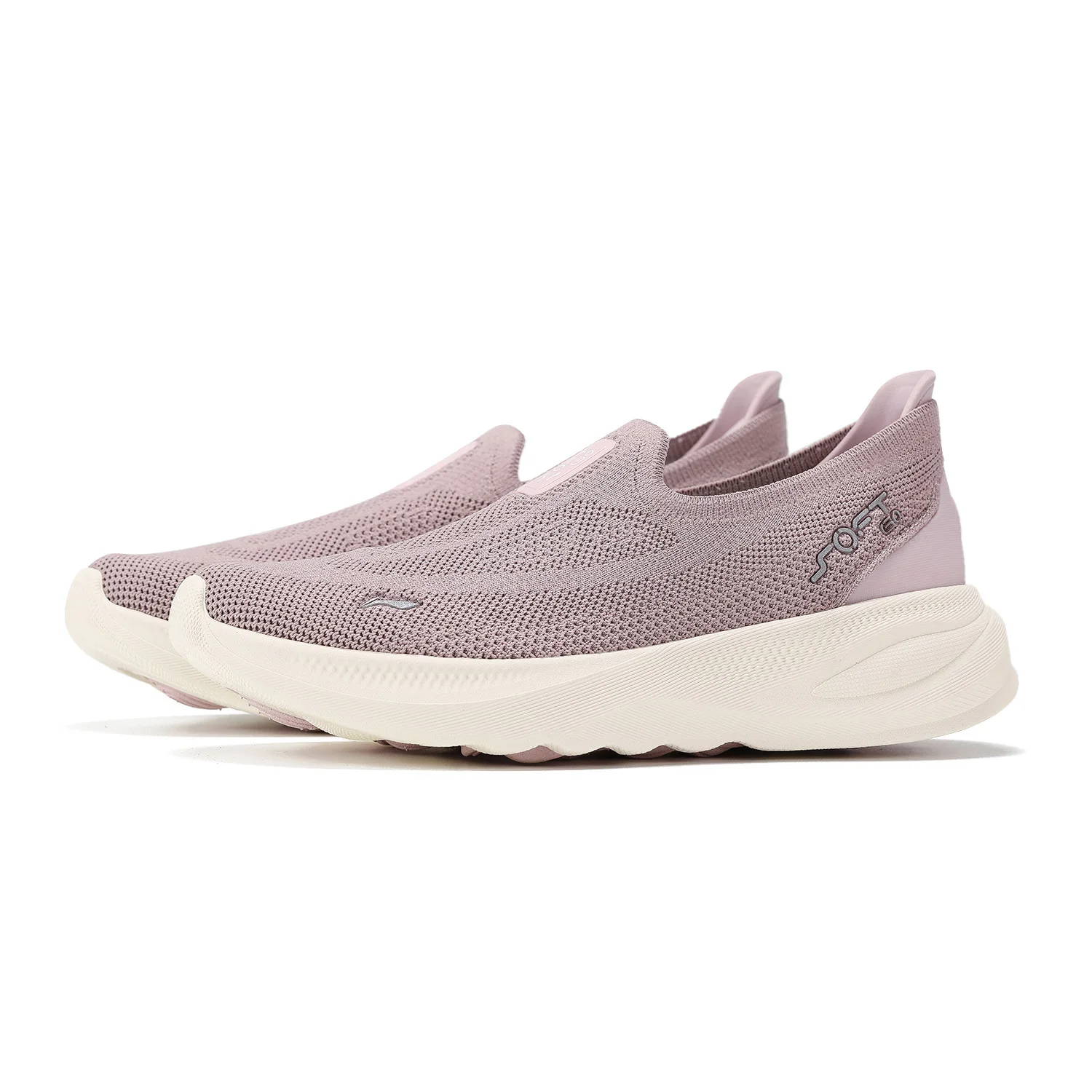 Li-Ning Women SOFT GO 2 KNIT Slip-on Casual Walking Shoes Breathable Cushion Flexible LiNing Comfortable Sports Sneakers AGLV018