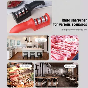 Handschärfer von Küchenmessern, multifunktionales Haus, 3 schwarze Schärfsteinersegmente von drei Zwecken 10 Hauptverkaufsjungen - №8