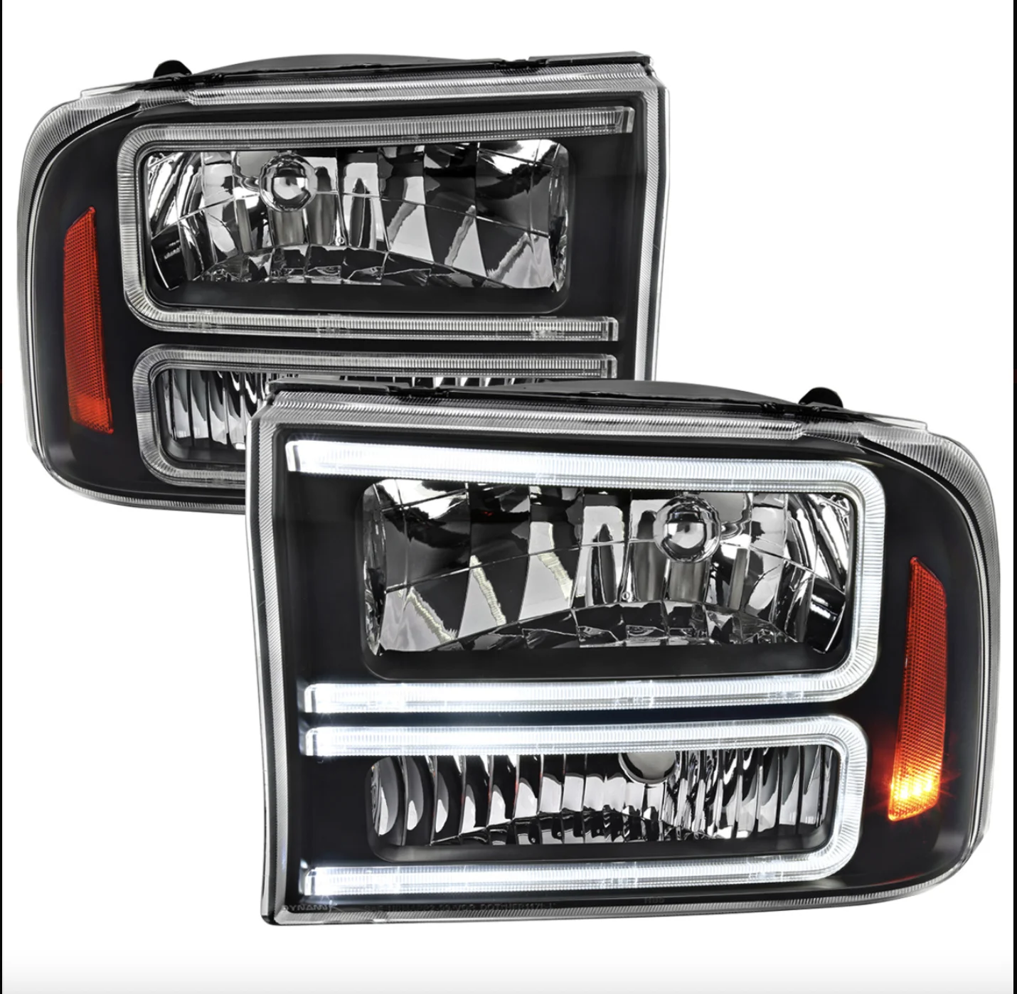 Hot-selling front light Headlights with Dual LED C-Bar FOR 1999-2004 Ford F250/F350/F450/F550/2000-2004 Excursion Euro